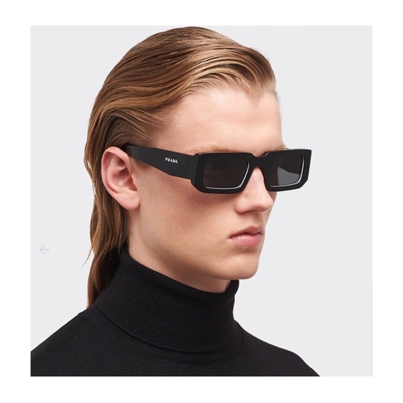 NEW PR06YS 09Q5S0 PRADA UNISEX SUNGLASSES PRADA SPR 06Y BLACK EYEWEAR PR 06YS - Picture 2 of 11